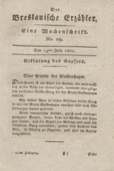 Der Breslauische Erzähler : eine Wochenschrift. Jg.10, No. 29 (15 Juli 1809) + wkładka