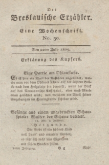 Der Breslauische Erzähler : eine Wochenschrift. Jg.10, No. 30 (22 Juli 1809) + wkładka