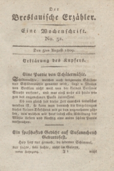 Der Breslauische Erzähler : eine Wochenschrift. Jg.10, No. 32 (5 August 1809) + wkładka