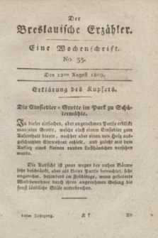 Der Breslauische Erzähler : eine Wochenschrift. Jg.10, No. 33 (12 August 1809) + wkładka