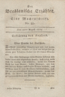 Der Breslauische Erzähler : eine Wochenschrift. Jg.10, No. 35 (26 August 1809) + wkładka