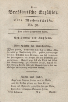 Der Breslauische Erzähler : eine Wochenschrift. Jg.10, No. 38 (16 September 1809) + wkładka