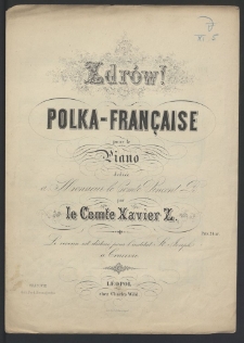 Zdrów! : polka-française pour le piano