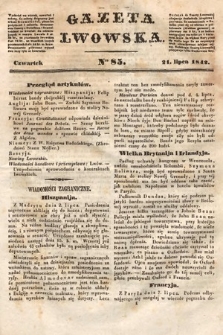 Gazeta Lwowska. 1842, nr 85