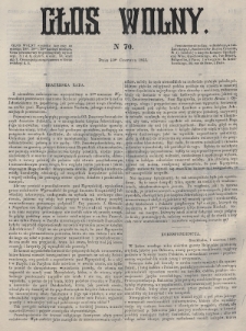 Głos Wolny. 1865, nr 70