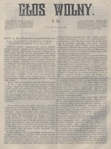 Głos Wolny. 1865, nr 71