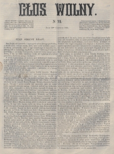 Głos Wolny. 1865, nr 72