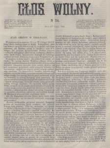 Głos Wolny. 1865, nr 74