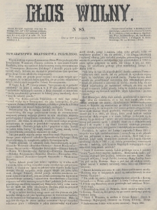 Głos Wolny. 1865, nr 85