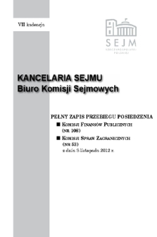 Pełny Zapis Przebiegu Posiedzenia Komisji Spraw Zagranicznych (nr 53) z dnia 8 listopada 2012 r.