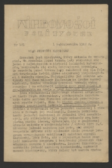 Wiadomości Polityczne. [R.3], nr 101 (1 października 1942)
