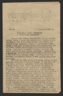 Wiadomości Polityczne. [R.3], nr 104 (1 listopada 1942)