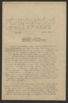 Wiadomości Polityczne. 1943, nr 116 [i.e 117] (7 marca)