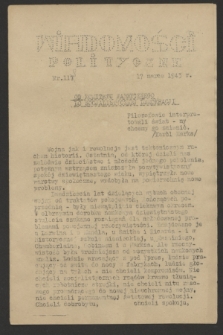 Wiadomości Polityczne. 1943, nr 117 [i.e 118] (17 marca)