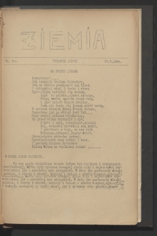 Ziemia : tygodnik ludowy. 1944, nr 8 A (26 maja)