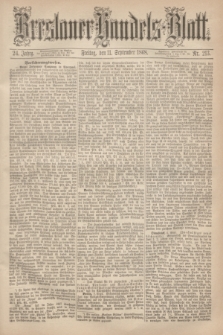 Breslauer Handels-Blatt. Jg.24, Nr. 213 (11 September 1868)