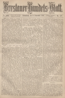 Breslauer Handels-Blatt. Jg.24, Nr. 220 (19 September 1868)