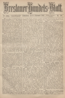Breslauer Handels-Blatt. Jg.24, Nr. 226 (26 September 1868)