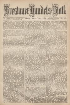 Breslauer Handels-Blatt. Jg.24, Nr. 233 (5 October 1868)