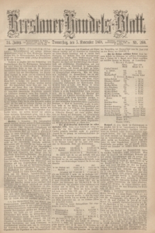 Breslauer Handels-Blatt. Jg.24, Nr. 260 (5 November 1868)