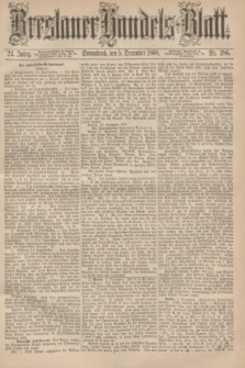 Breslauer Handels-Blatt. Jg.24, Nr. 286 (5 December 1868)