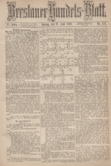 Breslauer Handels-Blatt. Jg.25, Nr. 133 (11 Juni 1869) + dod.