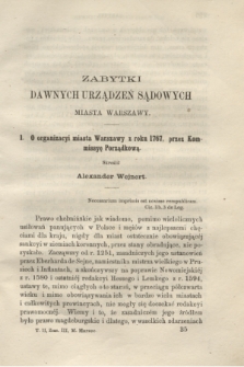 Przegląd Sądowy : pismo popularno-naukowe poświęcone teoryi i praktyce prawa. T.2, zesz. 3 (marzec 1869)