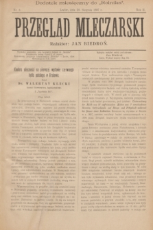 Przegląd Mleczarski : dodatek miesięczny do „Rolnika”. R.2, nr 8 (28 sierpnia 1897)