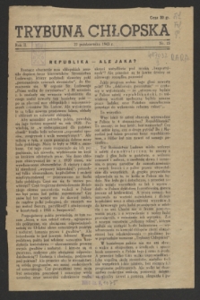 Trybuna Chłopska. R.2, nr 15 (22 października 1943)