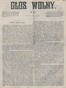 Głos Wolny. 1866, nr 92