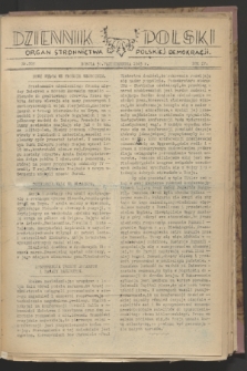 Dziennik Polski : organ Stronnictwa Polskiej Demokracji. R.4, nr 589 (30 października 1943)