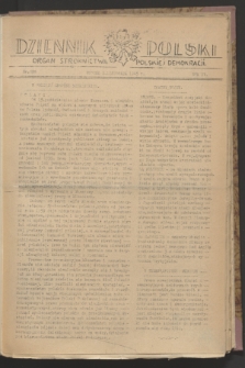 Dziennik Polski : organ Stronnictwa Polskiej Demokracji. R.4, nr 590 (2 listopada 1943)