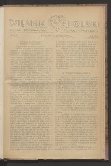 Dziennik Polski : organ Stronnictwa Polskiej Demokracji. R.4, nr 607 (11 grudnia 1943)