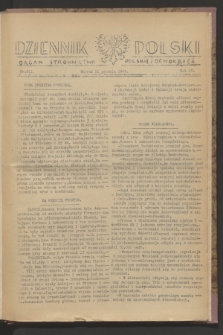Dziennik Polski : organ Stronnictwa Polskiej Demokracji. R.4, nr 611 (21 grudnia 1943)