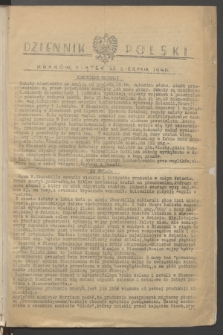 Dziennik Polski. (23 sierpnia 1940)