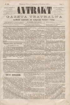 Antrakt : gazeta teatralna : wychodzi codziennie, nie wyłączając niedziel i świąt. R.1, № 161 (9 grudnia 1876)