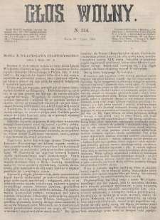 Głos Wolny. 1867, nr 144