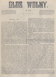 Głos Wolny. 1867, nr 148