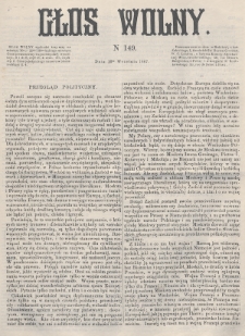 Głos Wolny. 1867, nr 149