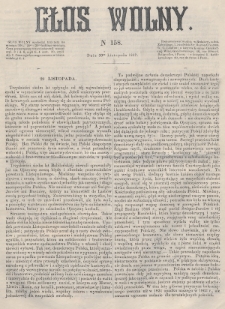 Głos Wolny. 1867, nr 158