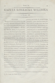 Gazeta Literacka Wilenska. [R.1], [Cz.1], nr 2 (13 stycznia 1806)