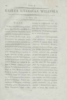 Gazeta Literacka Wilenska. [R.1], [Cz.1], nr 10 (10 marca 1806)
