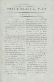 Gazeta Literacka Wilenska. [R.1], [Cz.1], nr 15 (14 kwietnia 1806)