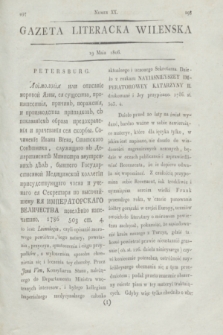 Gazeta Literacka Wilenska. [R.1], [Cz.1], nr 20 (19 maja 1806)
