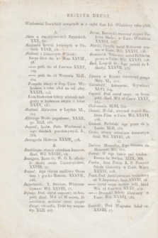 Gazeta Literacka Wilenska. [R.1], [Cz.2], Rejestr drugi wiadomości literackich zawartych w 2 części Gaz. Lit. Wileńskiey roku 1806