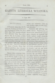 Gazeta Literacka Wilenska. [R.1], [Cz.2], nr 29 (21 lipca 1806)