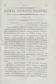 Gazeta Literacka Wilenska. [R.1], [Cz.2], nr 50 (15 grudnia 1806)