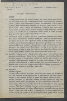 Komunikat Informacyjny OK RMP - WRN. 1943 (7 czerwca)