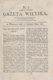 Gazeta Wieyska. 1817, Ner 3 (17 stycznia)
