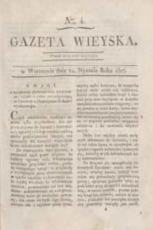 Gazeta Wieyska. 1817, Ner 4 (24 stycznia)